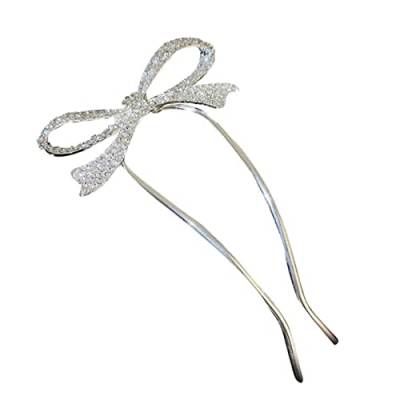 Metall Strass Luxus U-förmige Haarspange Bogen Haarnadel Temperament Elegant Kamm Haar Werkzeug Kopfbedeckung Süßes Styling Haarspangen Baby Mini (B, One Size) von chiphop