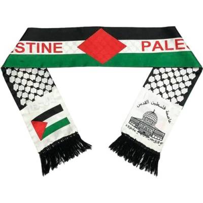 chiphop Palästina Flagge Schal Doppelseitiger Seite Schal Jerusalem Freies Palästina Rettet Gaza Araber Satinschalschal Für Männer und Frauen Islamisches Geschenk von chiphop