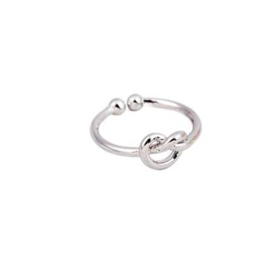 chiphop für Knoten Verstellbarer Ring Einfache offene Damenringe Ringbuch Große Ringe (Silver, One Size) von chiphop