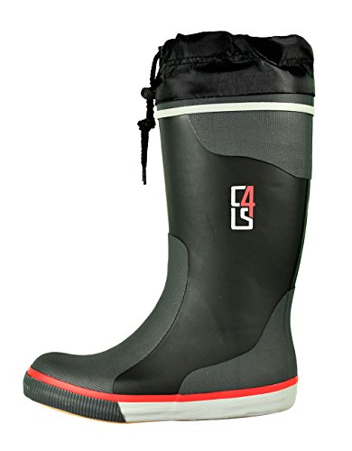 crazy4sailing Unisex Segelstiefel Langschaft Gummistiefel Schnürung schwarz, Größe:51 EU von crazy4sailing