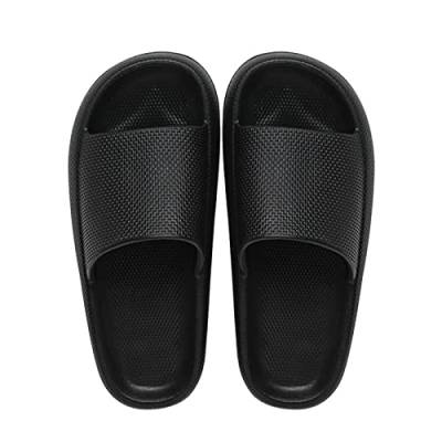 Herren Business Schuhe 43 Couples Soled Home Outdoor Thick Slip Non Super Slippers Badepantoffeln Weicher Herren-Slipper Wasserfeste Schuhe Herren 45 (Black, 37-38) von generic