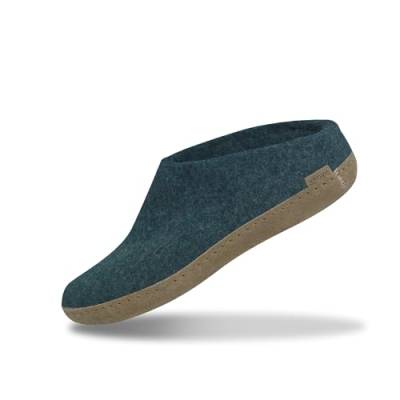 glerups dk B Slipper Unisex - Erwachsene Filz-Slipper, Damen,Herren Huettenschuhe, Filz-Pantoffel Slipper Stiefel kuschelig,Petrol,36 EU / 3.5 UK von glerups dk