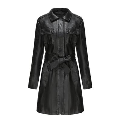 hehiy Veste Cuir Femme Fermeture Éclair Manteau à Capuche Court Veste Lederjacken Kunstlederjacke Damen Mit Fell Winterjacke Damen Leder Mit Fell Stilvoll Und Elegant von hehiy