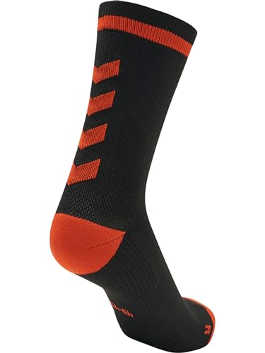 Hummel Sportsocken Elite Indoor Sock Low 204043 Black/Red 46-48 von hummel