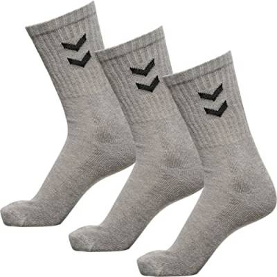 hummel 3-Pack Basic Socken Grey Melange Größe 12 von hummel