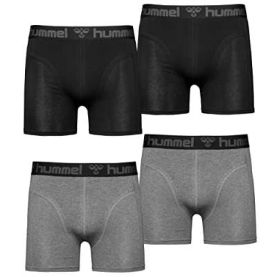 hummel Herren Boxershorts Marston schwarz/Graumeliert/grau XXL von hummel