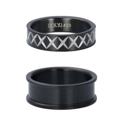iXXXi Men Zusammengesetzter Ring Cross Schwarz | 23mm von iXXXi