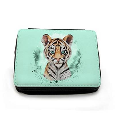 Gefüllte Federtasche Tiger Schulstart Federmappe bedrucktes Federmäppchen individuelles Federmäppchen & Namen Wunschnamen fm200 ilka parey wandtattoo-welt® von ilka parey wandtattoo-welt