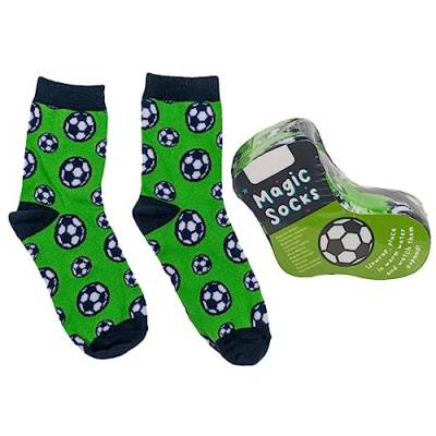 itsisa Magische Socken Fußball, 1 Paar Kindersocken Gr. 22-34 - Wichtelgeschenk, Adventskalenderfüllung, Zaubersocken von itsisa