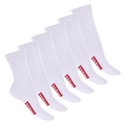 kicker Damen & Herren Socken (6 Paar) Sportliche Baumwollsocken - Weiß 47-50 von kicker