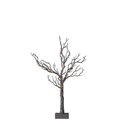 LED-Lichterbaum 'Pico' braun verschneit, Batteriebetrieben H60cm, 40 LEDs