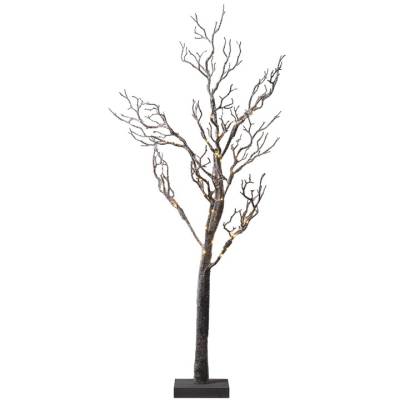 LED-Lichterbaum 'Pico' braun verschneit, Netzbetrieb H 120 cm, 100 LEDs,