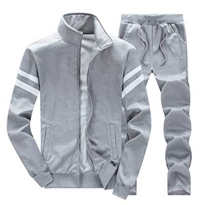 liaddkv Trainingsanzug Herren Hausanzug 2-Teilig Herbst Winter Warm Jogginganzug Männer Sportanzug Casual Kapuzenjacke Jogginghose Sweatjacke Traininghose Set Sportbekleidung L-5XL von liaddkv