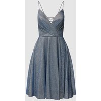 Luxuar Cocktailkleid mit Effektgarn in Blau, Größe 38 von luxuar