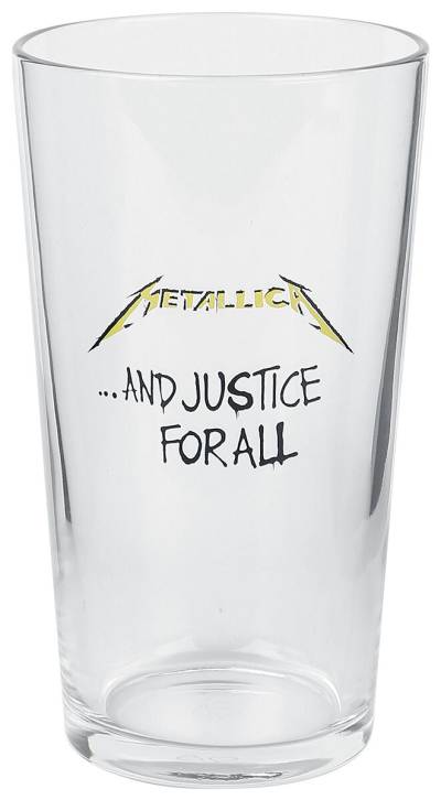 Metallica Bierglas - And Justice For All - klar  - Lizenziertes Merchandise! von metallica
