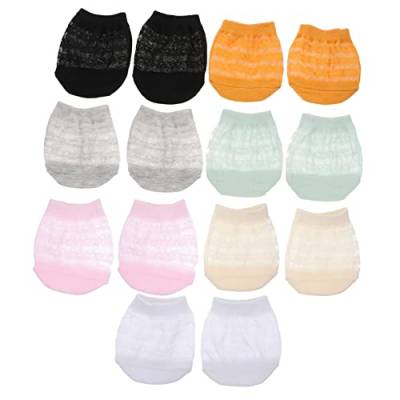 minkissy 14st Gemusterte Halbe Socken Frau Halbe Socken Zehenspitzen Aus Seide Zehenhalbsocken Strumpffüller Für Jungs Toe-topper-socken Männer Socken Eisseide Gewöhnliche Zehensocken Damen von minkissy