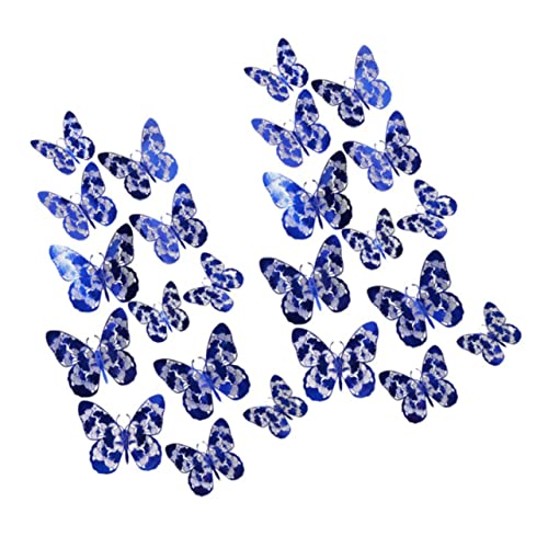 minkissy 24st Schmetterling Wandtattoo Schmetterlinge Blau Schmetterling Wanddekoration Wandtattoos Schmetterlingsdekore Im Kindergarten Kinderzimmer Kunsthandwerk Papierstau 3d Mädchen von minkissy
