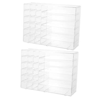 minkissy 2st Make-up-aufbewahrungsbox Kosmetik-make-up-organizer Make-up-rack Organisator Bilden Kosmetika Kleine Make-up-aufbewahrung Make-up-schalen Acryl Schreibtisch Pillendose von minkissy