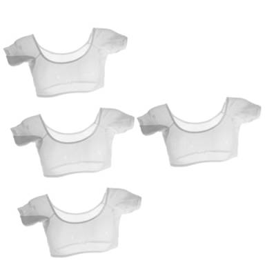 minkissy 4 Stück Mesh-Sweatshirt Achsel-Unterhemd Achselpolster-Shirt Tanktops für Damen Damenunterwäsche Unterarm-Schweißweste Schweißdichte Weste für Mädchen waschbar Hosenträger Schutz von minkissy