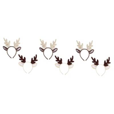 minkissy 6 Stk milky now milkynow haar tapes Weihnachtsaccessoire weihnachten geschenke mädness haar band cutermesserser christmas geschenke Geweih Stirnband Haarschmuck Kopfbedeckung Kind von minkissy