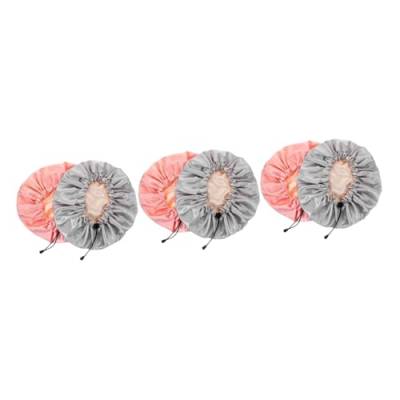 minkissy 6 Stk doppelschichtige Schlummertrunk Haarschlafmütze Haarpflegekappe aus Satin Damenhut Motorhaube für Männer Frauen Hauben zuverlässige Badehauben Erwachsener Kapuze von minkissy