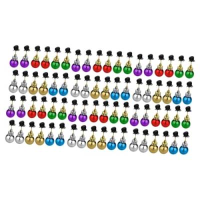 minkissy 72 Stk Bart Klammer Weihnachtsdeko Christbaumschmuck Weihnachtsmann-dekoration Bartklemmen Glocke Bart Dekorationen Glocke Bartclips Bart-anhänger Ältere Zubehör Haar Plastik von minkissy