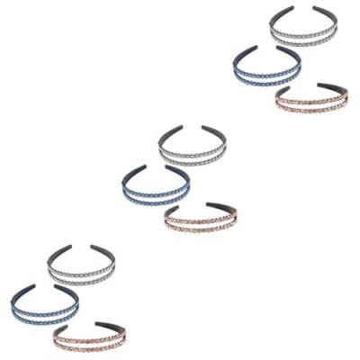 minkissy 9 Stk Haarband Kämme für Frauen Braut Stirnband Lampenschirme für Stehlampen Haargummis Tiara frauen stirnband Strass-Stirnband Strasssteine Kopfbedeckung Haarschmuck Fräulein von minkissy