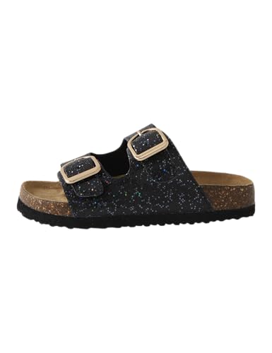 NAME IT Damen NKFFLORA NOOS Sandal, Black/Print:Glitter, 36 EU von NAME IT