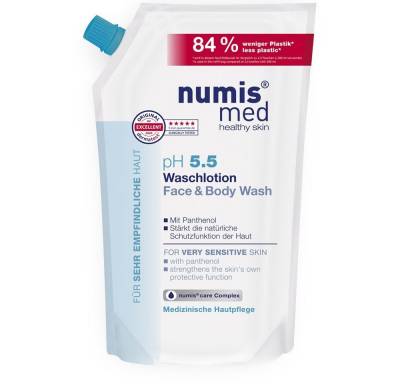 numis med Flüssigseife Waschlotion ph 5.5 Nachfüllbeutel - vegane Hautpflege (1x 500 ml), 1-tlg. von numis med