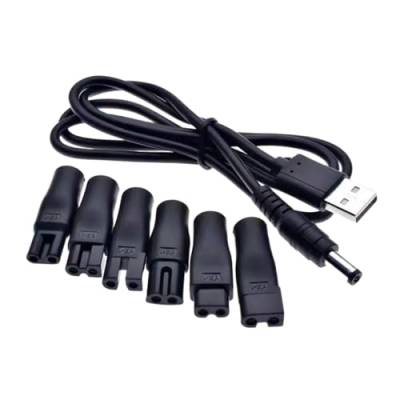 perfk -Ladekonverter-Anschluss, DC-Anschluss, multifunktionaler Ersatzadapter für Schreibtischlampen, Schönheitsinstrumente, 6 Stück und USB-Kabel von perfk