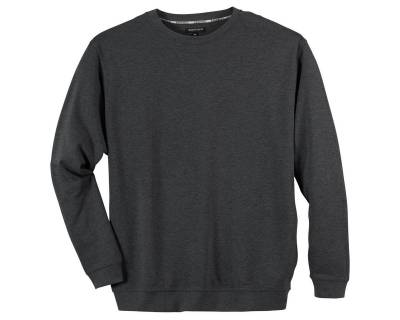 redfield Sweater Große Größen Herren Sweatshirt anthrazit melange Rundhals Redfield von redfield