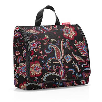 reisenthel toiletbag XL Paisley Black - praktischer Kulturbeutel mit Haken, wasserabweisendes Material von reisenthel