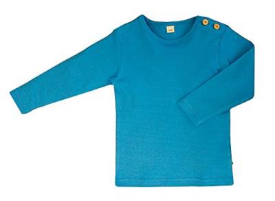 Baby Kinder Langarmshirt Bio-Baumwolle 13 Farben T-Shirt Shirt Jungen Mädchen Gr. 50/56 bis 140 (128, blau) von rescence naturel/Baby-Kinder