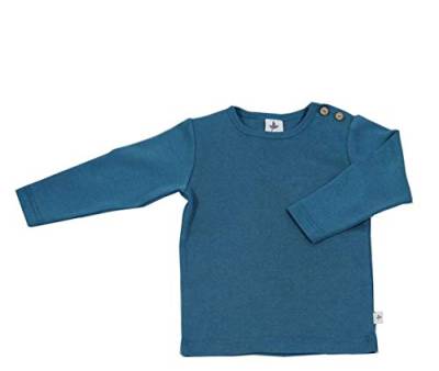 rescence naturel/Baby-Kinder Langarmshirt Bio-Baumwolle 13 Farben T-Shirt Shirt Jungen Mädchen Gr. 50/56 bis 140 (116, donaublau) von rescence naturel/Baby-Kinder