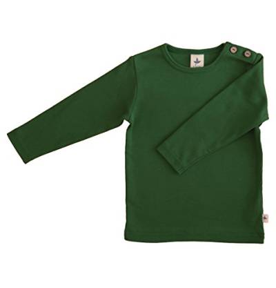 Baby Kinder Langarmshirt Bio-Baumwolle 13 Farben T-Shirt Shirt Jungen Mädchen Gr. 50/56 bis 140 (62-68, grün-moos) von rescence naturel/Baby-Kinder