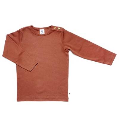 Baby Kinder Langarmshirt Bio-Baumwolle 13 Farben T-Shirt Shirt Jungen Mädchen Gr. 50/56 bis 140 (74-80, Tabasco) von rescence naturel/Baby-Kinder