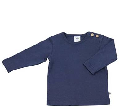 Baby Kinder Langarmshirt Bio-Baumwolle 13 Farben T-Shirt Shirt Jungen Mädchen Gr. 50/56 bis 140 (74-80, dunkelblau) von rescence naturel/Baby-Kinder
