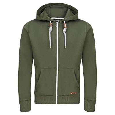 riverso Herren Kapuzenjacke RIVThilo Regular Fit Hoodie Taschen Jacke Reißverschluss Sweatjacke Streetwear Trainingsjacke Basic Grün XL, Größe:XL, Farbe:Ivy Green von riverso