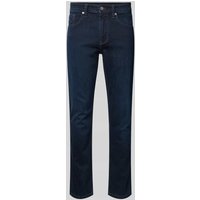 s.Oliver BLACK LABEL Slim Fit Jeans im 5-Pocket-Design Modell 'NELIO' in Jeansblau, Größe 34/34 von s.Oliver BLACK LABEL