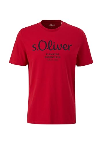s.Oliver Herren 2139909 T-Shirt, rot 31D1, M von s.Oliver