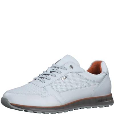 s.Oliver Herren Sneaker flach aus Leder Bequem, Weiß (White), 44 von s.Oliver