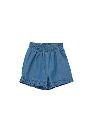 s.Oliver Junior Girl's Jeans Short mit Rüschen, Blue, 110 von s.Oliver