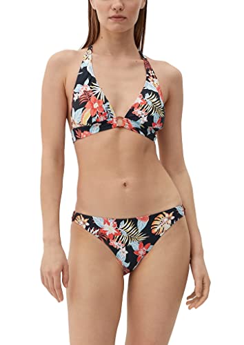 s.Oliver Damen Suki-10 Bikini, Blumendruck Schwarz, 40A/B von s.Oliver