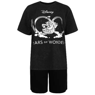 Disney Herren-Kurzarm-Pyjama für den Sommer schwarz und grau XL von sarcia.eu