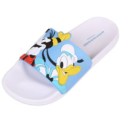 Mickey Maus Disney Badelatschen Hausschuhe aus Gummi für Damen, blau, weiß 37 EU / 4 UK von sarcia.eu