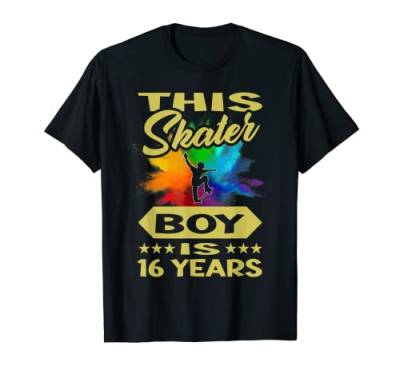 Skateboard Geburtstag Design für Jungen 16. Geburtstag T-Shirt von skateboard 16 year old for cool skateboard boy