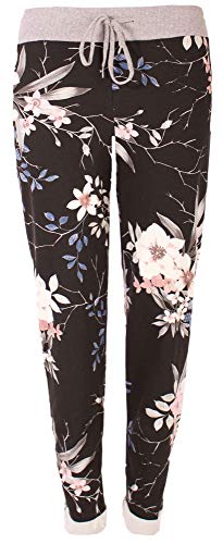stylx Damen Jogginghose Sweatpants Größe 34-50 mit Print (J21, 34-36) von stylx