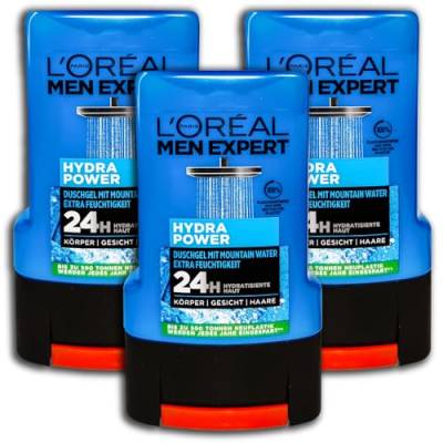 3er Pack MEN EXPERT Duschgel Hydra Power Shower Gel 3 x 250 ml von topDeal