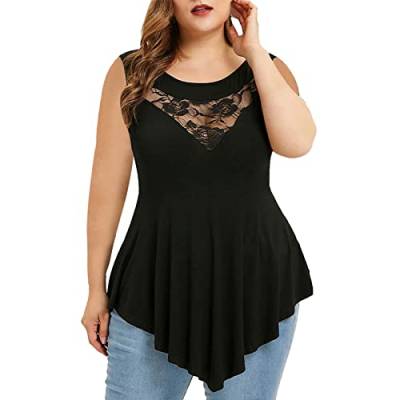 tsaChick Spaghetti Top Damen Sale Angebot Tanktop Ärmellos Tanktops Übergröße Sommer Tops Asymmetrisch Rundhals Ausschnitt verstellbar Unterhemden Einfarbig Spitze Unterhemden & BH-Hemden BXI16 von tsaChick