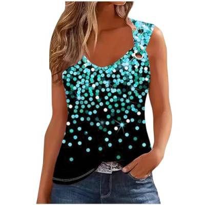 tsaChick Tank Top Damen Sale Angebot Tops Teenager Mädchen Streetwear Ärmellos Sommer Tank Top Rundkragen Casual Flower Weste Damen Schwarz Metallschlinge Tanktops & Träger-Tops für Damen BXG2 von tsaChick